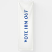 Stem hem uit wit en blauw moderne typografie spandoek (Verticaal)