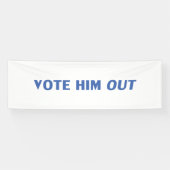 Stem hem uit wit en blauw moderne typografie spandoek (Horizontaal)