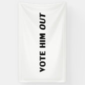 Stem hem uit wit en zwart moderne typografie spandoek (Verticaal)