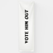 Stem hem uit wit en zwart moderne typografie spandoek (Verticaal)