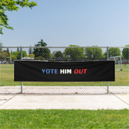 Stem Hem Uit zwart rood wit blauw moderne tekst Spandoek