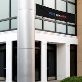 Stem Hem Uit zwart rood wit blauw moderne tekst Spandoek (Buitenkant Gebouw)