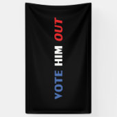 Stem hem uit zwart rood wit blauw tekst modern spandoek (Verticaal)