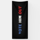 Stem Hem Uit zwart rood wit blauw tekst modern Spandoek (Verticaal)