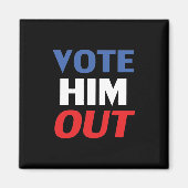 Stem Hem Uit zwart rood wit blauw typografie Magneet (Voorkant)