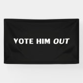 Stem Hem Uit zwart wit moderne gewaagde typografie Spandoek (Horizontaal)