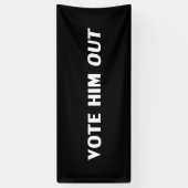 Stem hem uit zwart-wit moderne typografie spandoek (Verticaal)