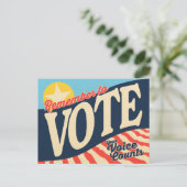 Stem Herinnering Kaarten - Uw stem telt! (Staand voorkant)