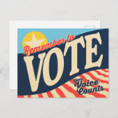 Stem Herinnering Kaarten - Uw stem telt! (Voorkant / Achterkant)