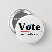 Stem Het Doet Ertoe Licht Ronde Button 5,7 Cm (Voorkant /achterkant)