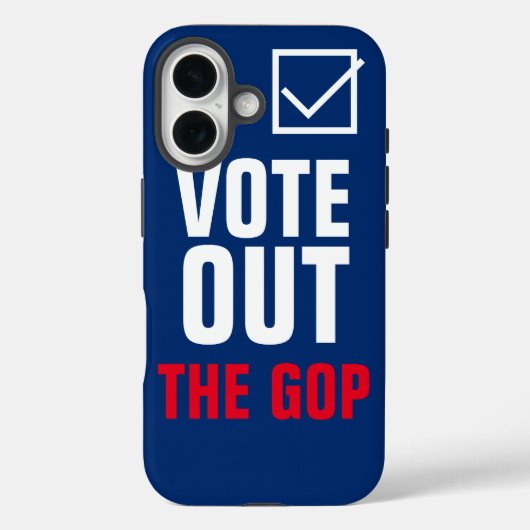 Stem het GOP Blue vinkje weg Case-Mate iPhone Case (Achterkant)