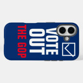Stem het GOP Blue vinkje weg Case-Mate iPhone Case (Achterkant (horizontaal))