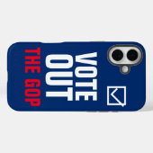 Stem het GOP Blue vinkje weg Case-Mate iPhone Case (Achterkant (horizontaal))