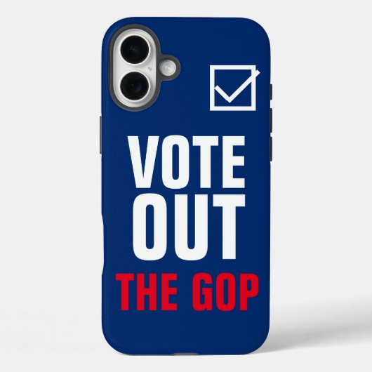 Stem het GOP Blue vinkje weg Case-Mate iPhone Case (Achterkant)