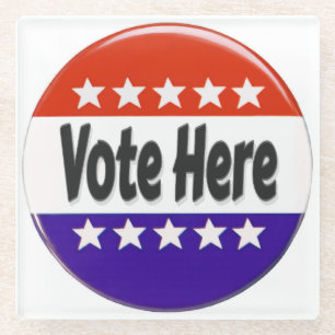 Stem hier glazen onderzetter