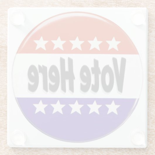 Stem hier glazen onderzetter (Achterkant)