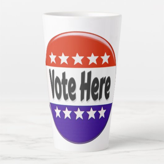 Stem hier latte mok (Voorkant)