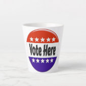 Stem hier latte mok (Voorkant)