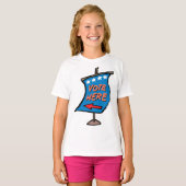 Stem hier richtingbord t-shirt (Voorkant volledig)