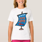 Stem hier richtingbord t-shirt (Voorkant)