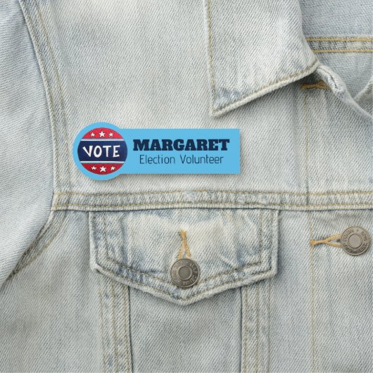 STEM HIER Verkiezingsdag Peiling Plaats Vrijwillig Naamplaatje (In situ)