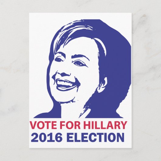 stem hillary clinton 2016 briefkaart (Voorkant)