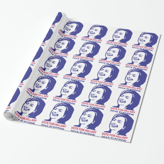 stem hillary clinton 2016 cadeaupapier (Uitgerold)