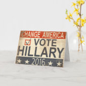Stem Hillary Clinton 2016 Groeten van de Kaart (Gele Bloem)