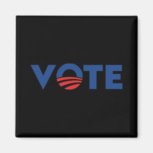 Stem hoop rood zwart en blauw typografie democraat magneet