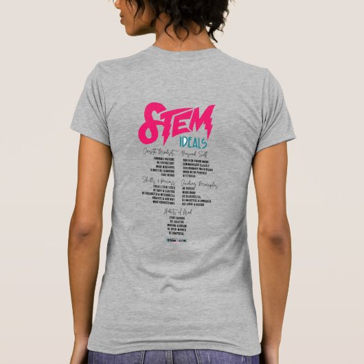 STEM Ideals - Grijs T-shirt (Achterkant)