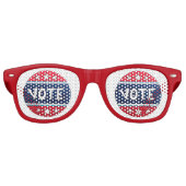 STEM Ik heb gestemd op de verkiezingsdag VS Stemme Retro Zonnebril (Voorkant)