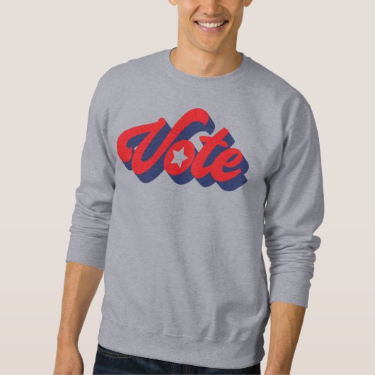 Stem in blauw rood vetgedrukte letters sweatshirt (Voorkant)