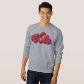 Stem in blauw rood vetgedrukte letters sweatshirt (Voorkant volledig)