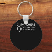 Stem in donkere nacht 911-verzender sleutelhanger (Voorkant)