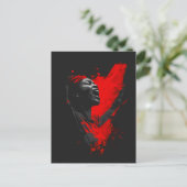 Stem in het rood briefkaart (Staand voorkant)