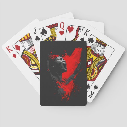 Stem in het rood pokerkaarten (Achterkant)
