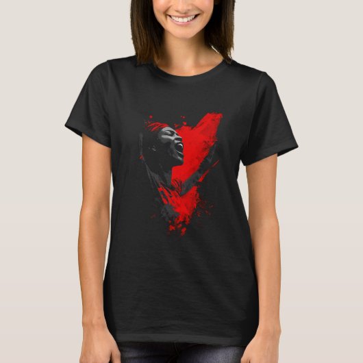 Stem in het rood t-shirt (Voorkant)