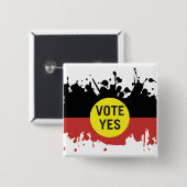 Stem Ja Inheemse Stem aan het Parlement Vierkante Button 5,1 Cm (Voorkant /achterkant)