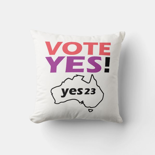 Stem Ja Voor De Stem Van Inheemse Australiërs Kussen (Voorkant)