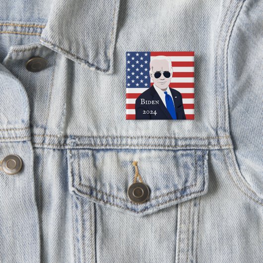 Stem Joe Biden | Amerikaanse presidentsverkiezinge Vierkante Button 5,1 Cm (In situ)