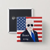Stem Joe Biden | Amerikaanse presidentsverkiezinge Vierkante Button 5,1 Cm (Voorkant /achterkant)