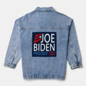 Stem Joe Biden President 2024 Verkiezingen Blauw Denim Jacket (Achterkant)
