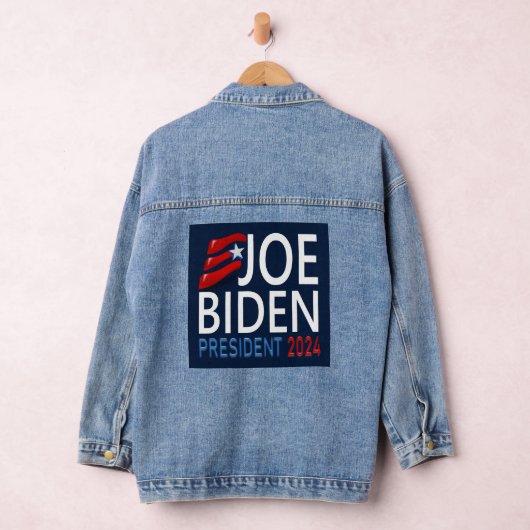 Stem Joe Biden President 2024 Verkiezingen Blauw Denim Jacket (Hangar)