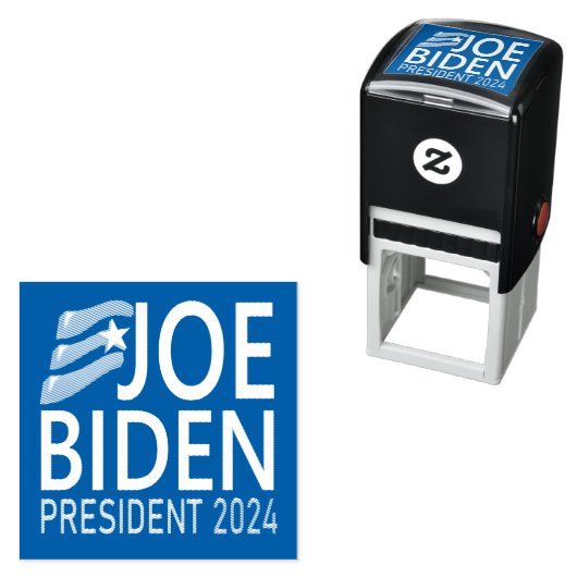 Stem Joe Biden President 2024 Verkiezingen Blauw Zelfinktende Stempel (In situ)