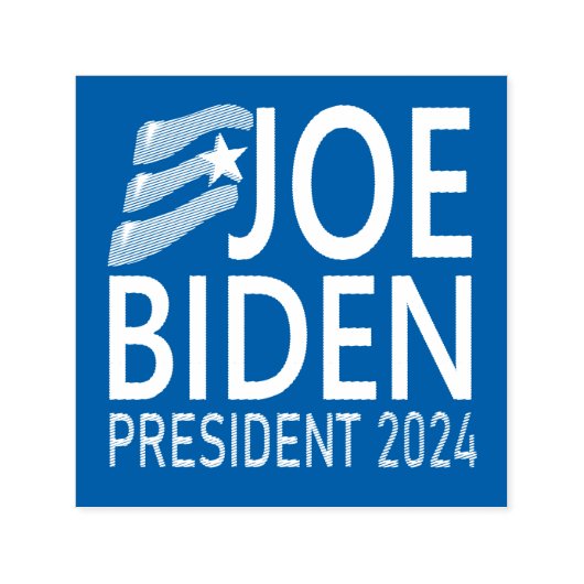 Stem Joe Biden President 2024 Verkiezingen Blauw Zelfinktende Stempel (Design)