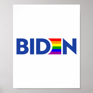 Stem Joe Biden President LGBT LGBTQ Gay Lesbian PR Poster