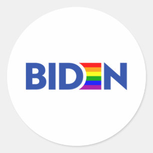 Stem Joe Biden President LGBT LGBTQ Gay Lesbian PR Ronde Sticker