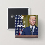 Stem Joe Biden | Presidentsverkiezingen 2024 Vierkante Button 5,1 Cm (Voorkant /achterkant)