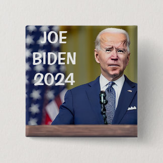 Stem Joe Biden | Presidentsverkiezingen 2024 Vierkante Button 5,1 Cm