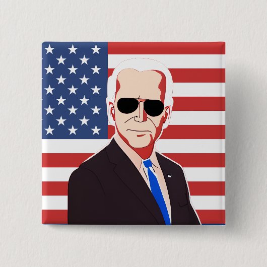 Stem Joe Biden | Presidentsverkiezingen 2024 Vierkante Button 5,1 Cm (Voorkant)